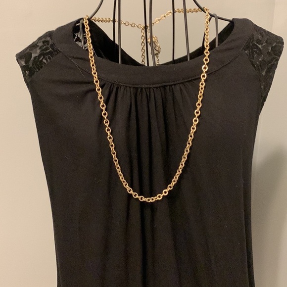 Vintage Gold tone necklace w/ lantern pendants and two spring clasps - Picture 10 of 11